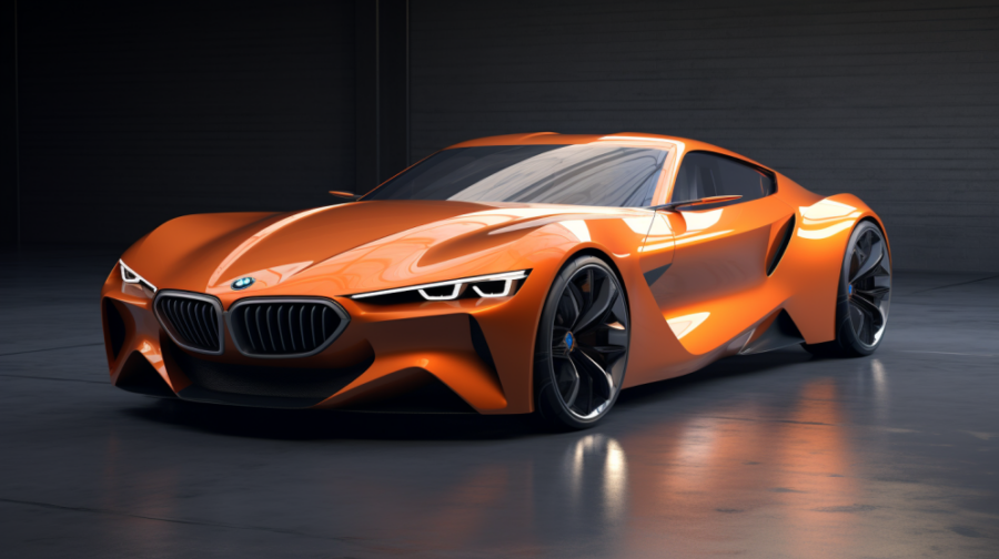 BMW orange sports car