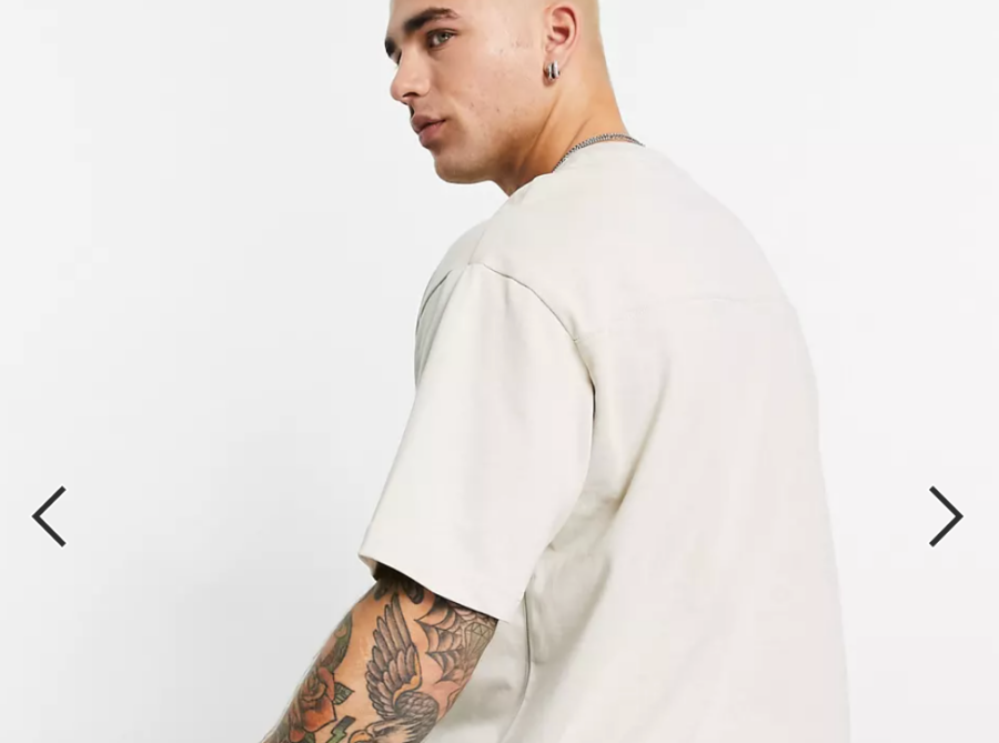 ASOS t shirt with sleeves down to the elbows