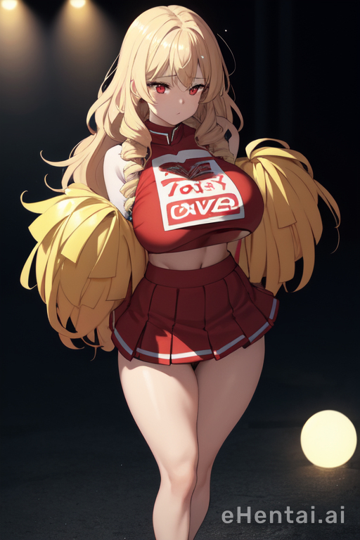 blonde cheerleader anime girl