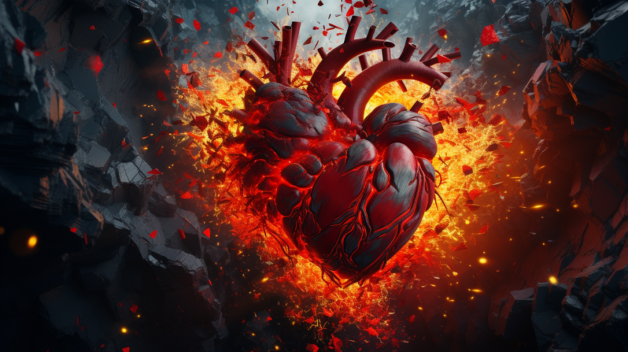 an exploding heart