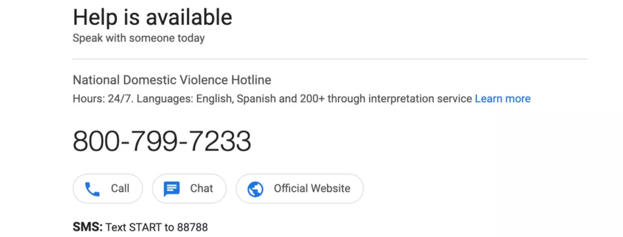domestic violence hotline