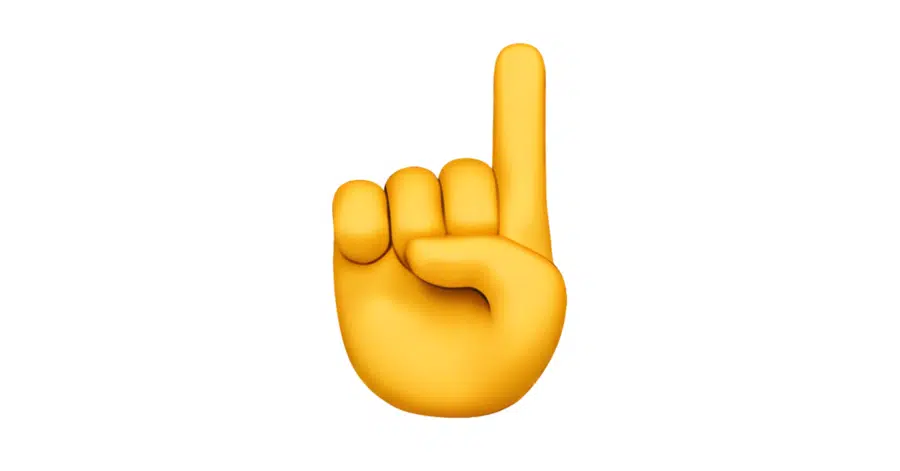 Pointing up emoji