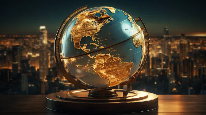 epic image of a globe