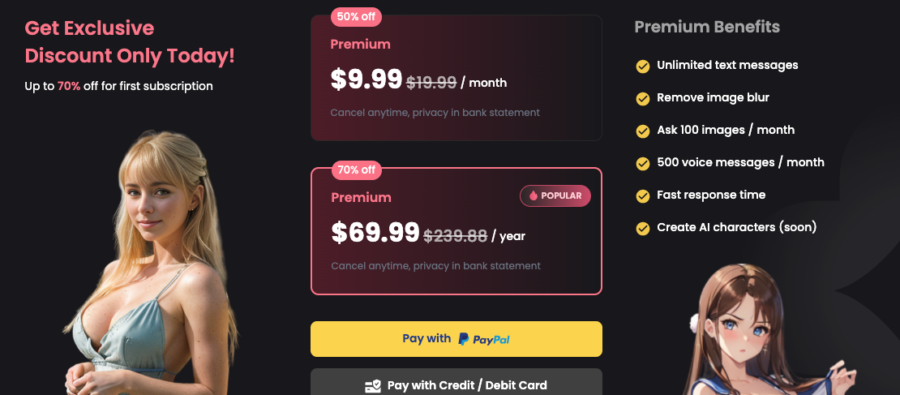 Pricing of Candy aI