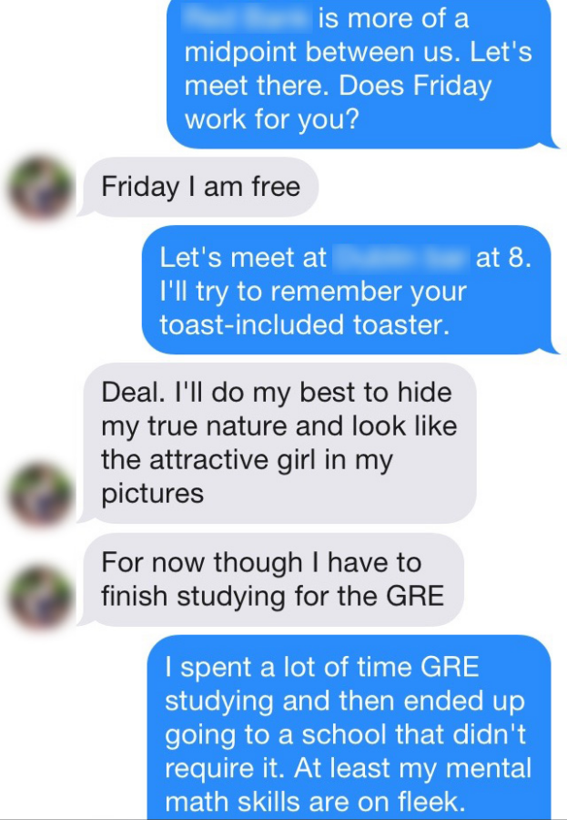 second Example of proposing a date via text message
