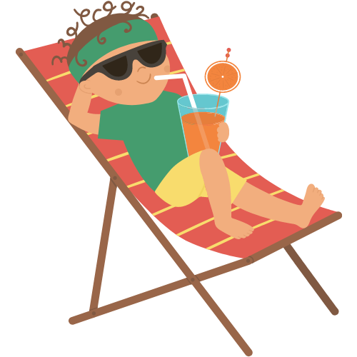 A guy sipping cocktail on a hammock