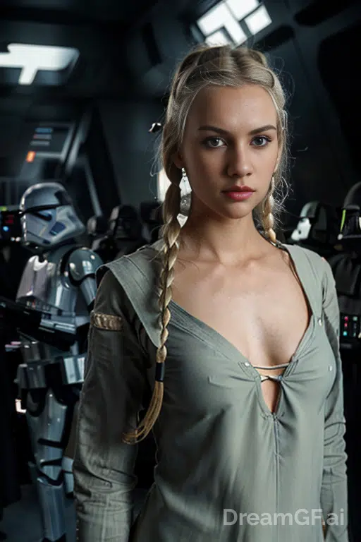 Blonde Russian girl on a star destroyer