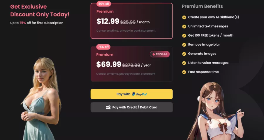 Candy AI new pricing