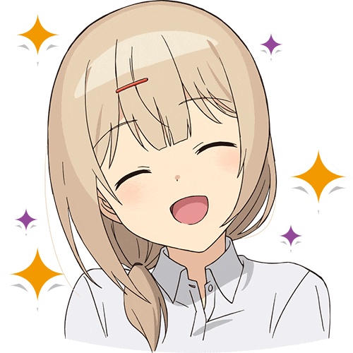 Cute, happy anime girl