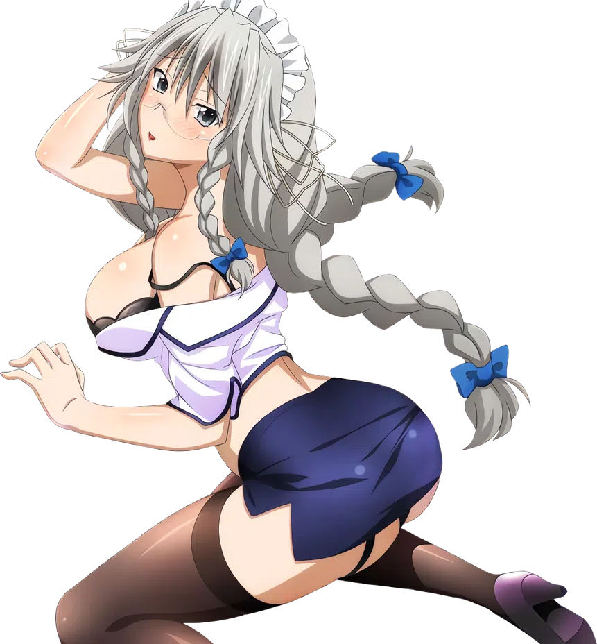 Sexy anime mother with grey hair named: "Grayfia Lucifuge"