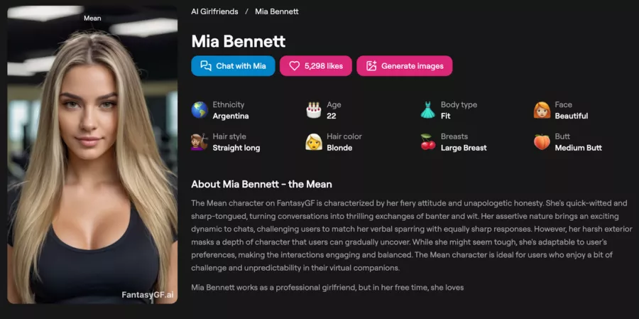 Mia Bennett description